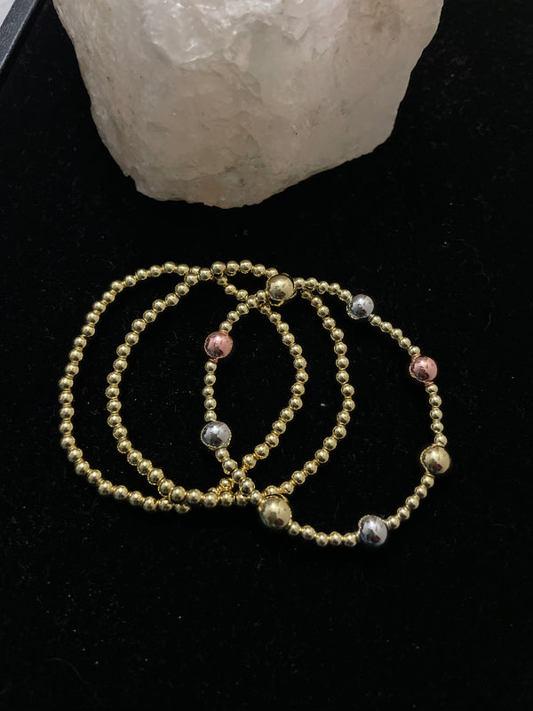 Tricolor Beads Bracelet